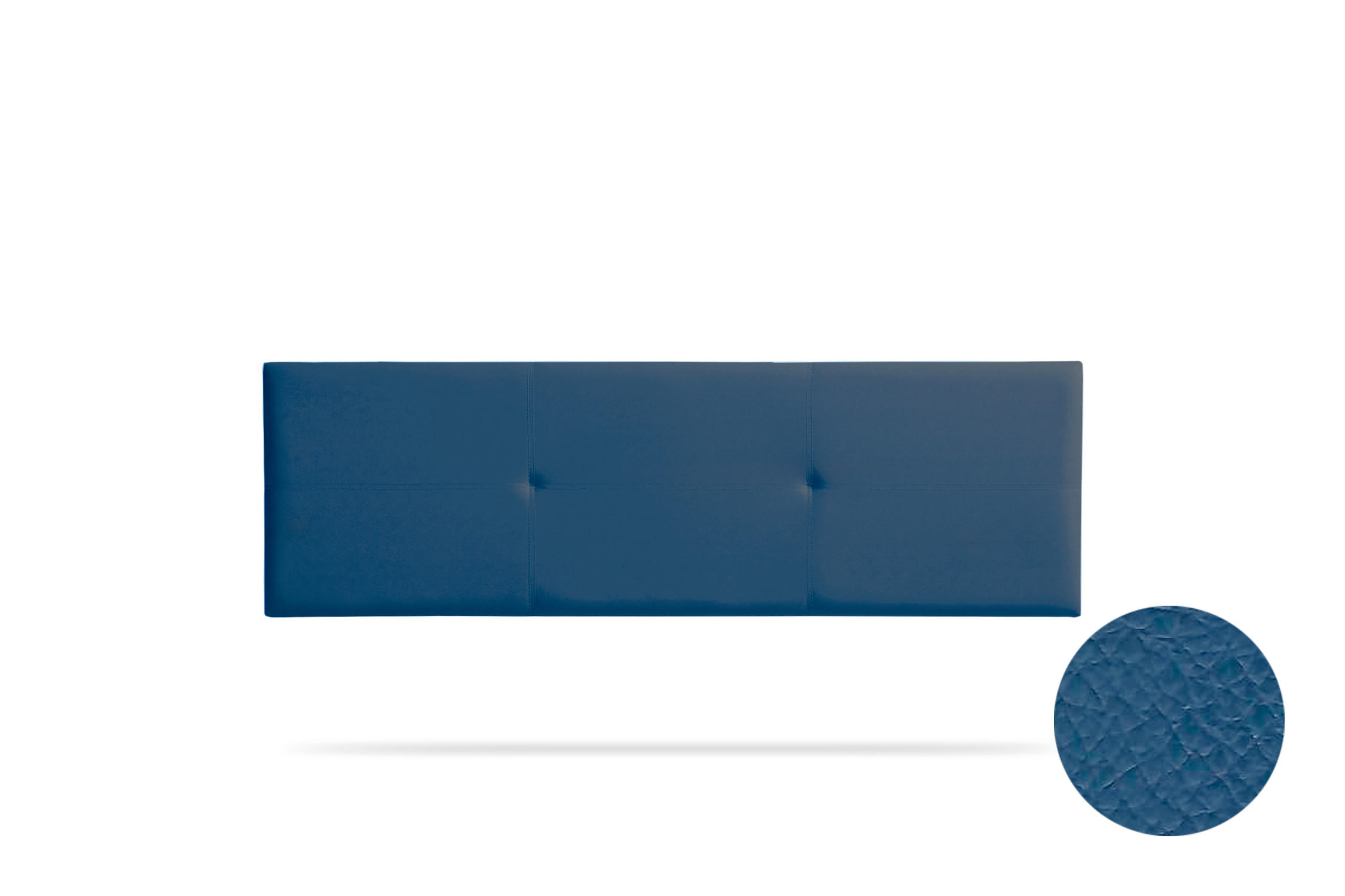 Kopfteil gepolstert ALMA Kunstleder 160x50x5 cm - Dunkelblau - Moonia - Dunkelblau, Holz (160/5/50cm)