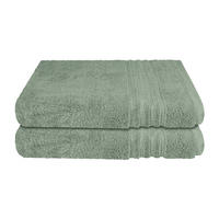 DUSCHTUCHSET Milano - 2-teilig - 70 x 140 cm - Hellgrün - Hellgrün, Textil (70/140cm) - SCHIESSER