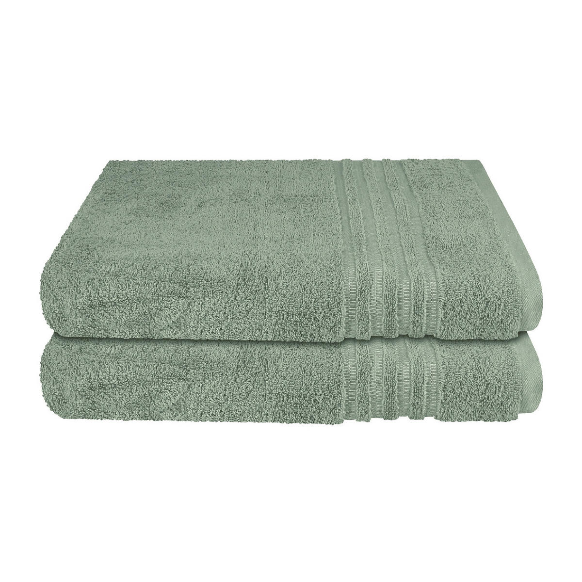 DUSCHTUCHSET Milano - 2-teilig - 70 x 140 cm - Hellgrün - Hellgrün, Textil (70/140cm) - SCHIESSER