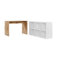 SCHREIBTISCH Der Produktive - Eichefarben/Weiß, Holzwerkstoff (54/112/77cm) - Mokebo