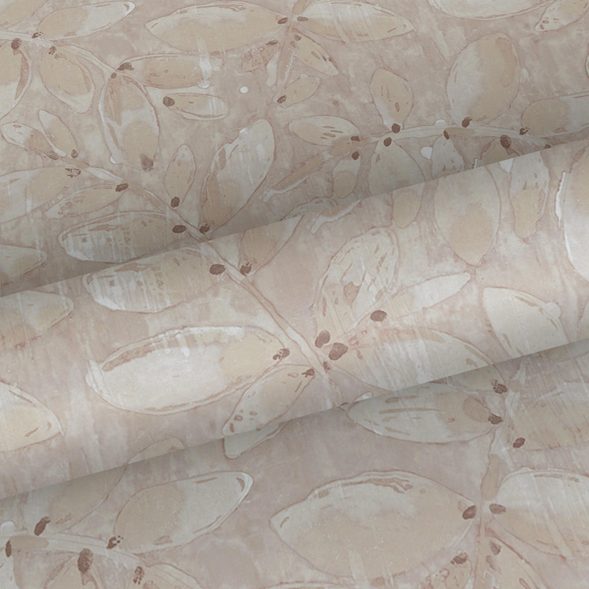 TAPETE gezeichnete Blätter 53 cm x 10,05 m - Beige, Papier (53/1000cm) - Sanders & Sanders