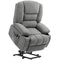 FERNSEHSESSEL mit Aufstehhilfe Elektrisch Relaxsessel mit Liegefunktion - Dunkelgrau, Textil (90/102/97cm) - HOMCOM