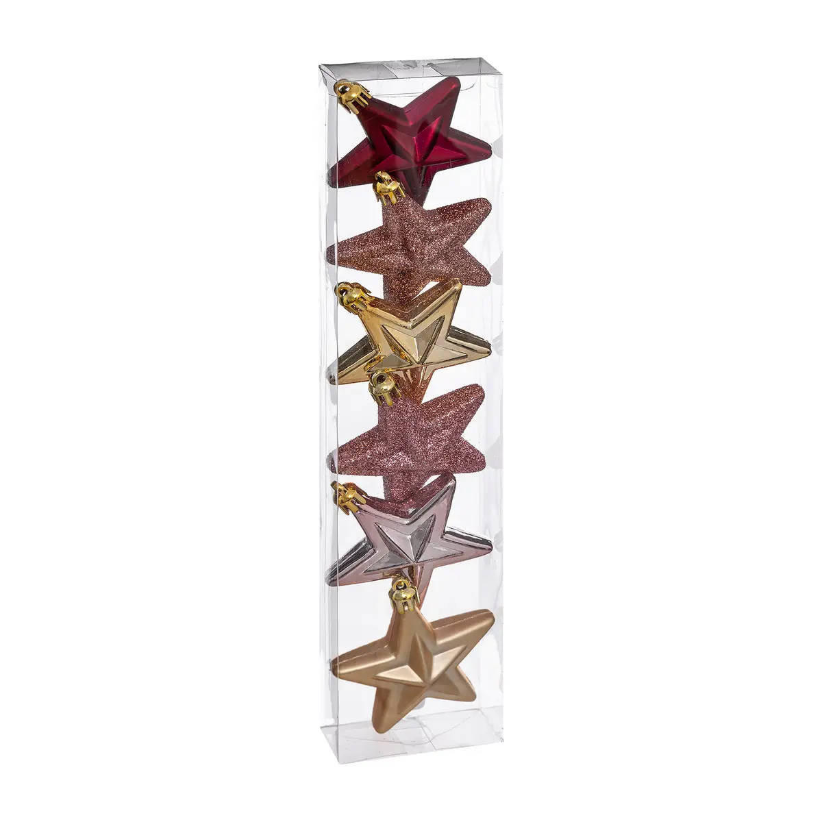 WEIHNACHTSBAUMSCHMUCK Sterne Kunststoff 6er-Set - Multicolor, Kunststoff (3/6.5/6.3cm) - Atmosphera Createur d´interieur
