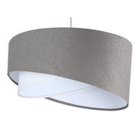 HÄNGELEUCHTE Grau 50/23 cm - Weiß/Grau, Kunststoff (50/1.3/23cm) - ONZENO