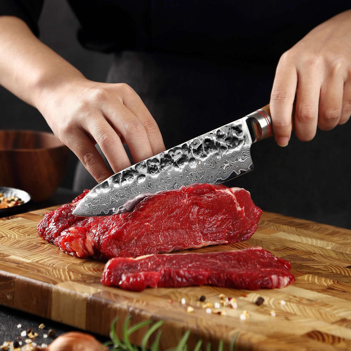 SANTOKUMESSER 17 cm - Braun, Holz/Metall (31cm) - Wakoli