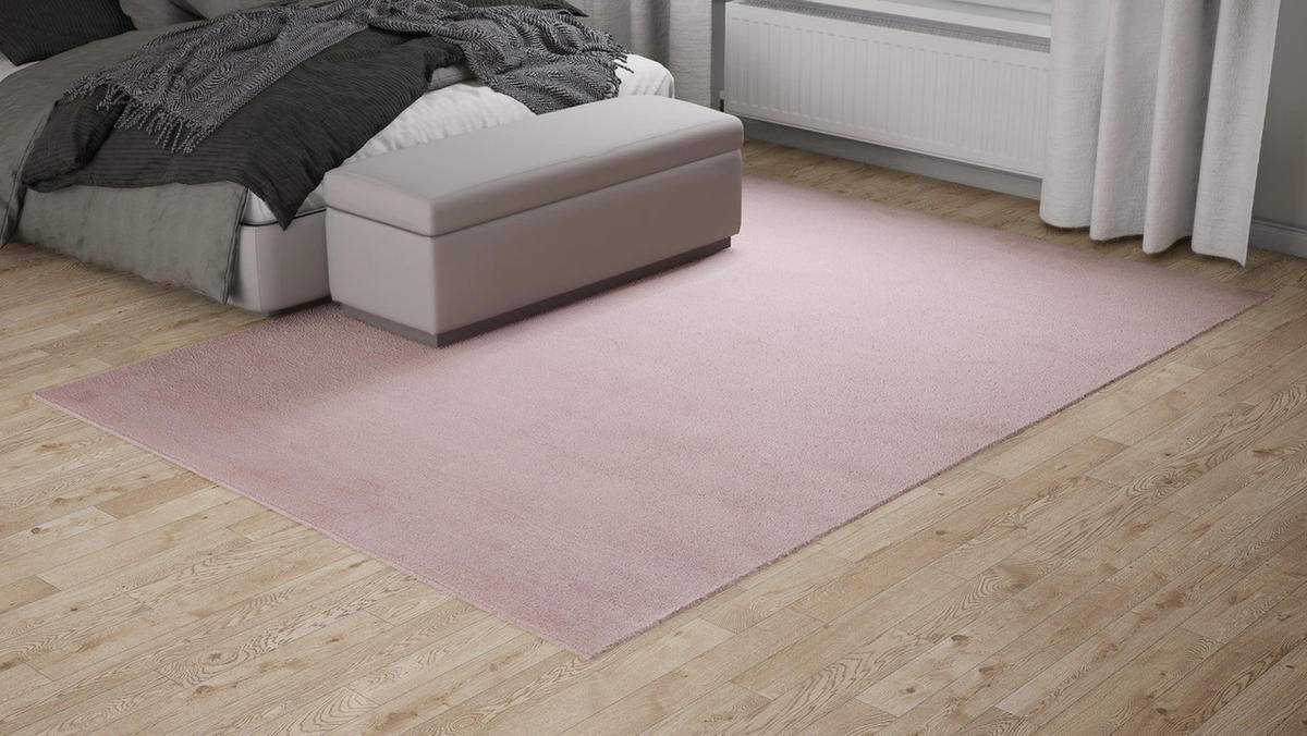 HOCHFLOR-TEPPICH Easyshag Rosa 120x160 cm - Multicolor, Textil (120/160cm) - Vercai Rugs
