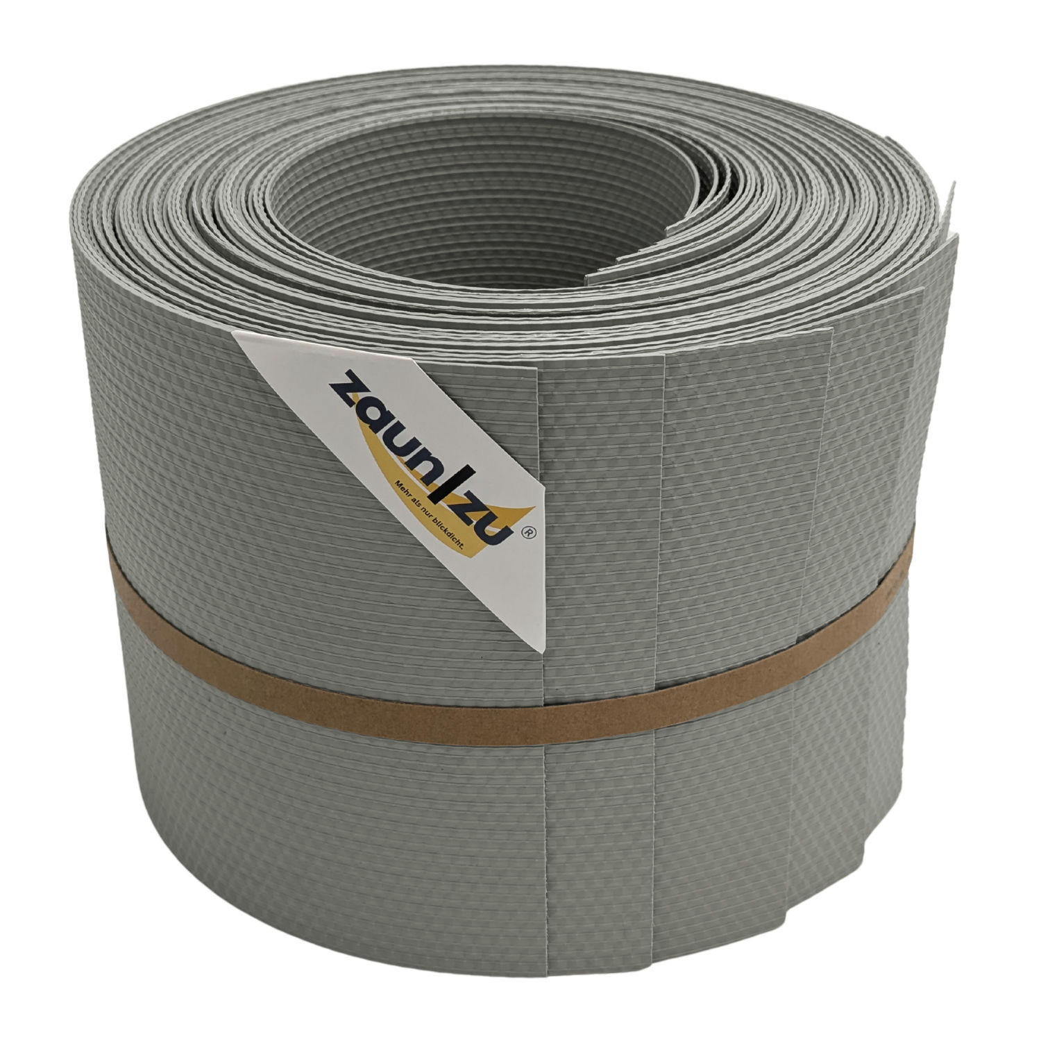 SICHTSCHUTZSTREIFEN Delux-R Einzelstreifen Wabenstruktur Steingrau 10x 2,55m - Graubraun, Kunststoff (255/19cm) - ZAUN|ZU