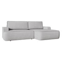ECKSOFA Mono, Seite: Rechts - Hellgrau/Schwarz, Holz/Kunststoff (260/168cm) - MIRJAN24