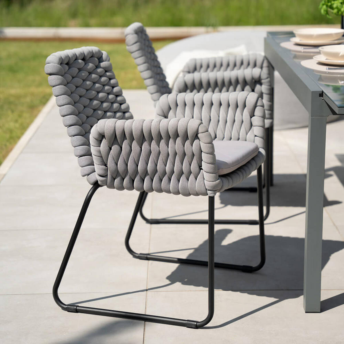 GARTENSTUHL BALERO - Hellgrau, 9 - Hellgrau, Kunststoff/Metall (63/85/62cm) - Home Deluxe