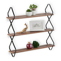 WANDREGAL - Braun, Holzwerkstoff/Kunststoff (60/60/18.5cm) - Relaxdays