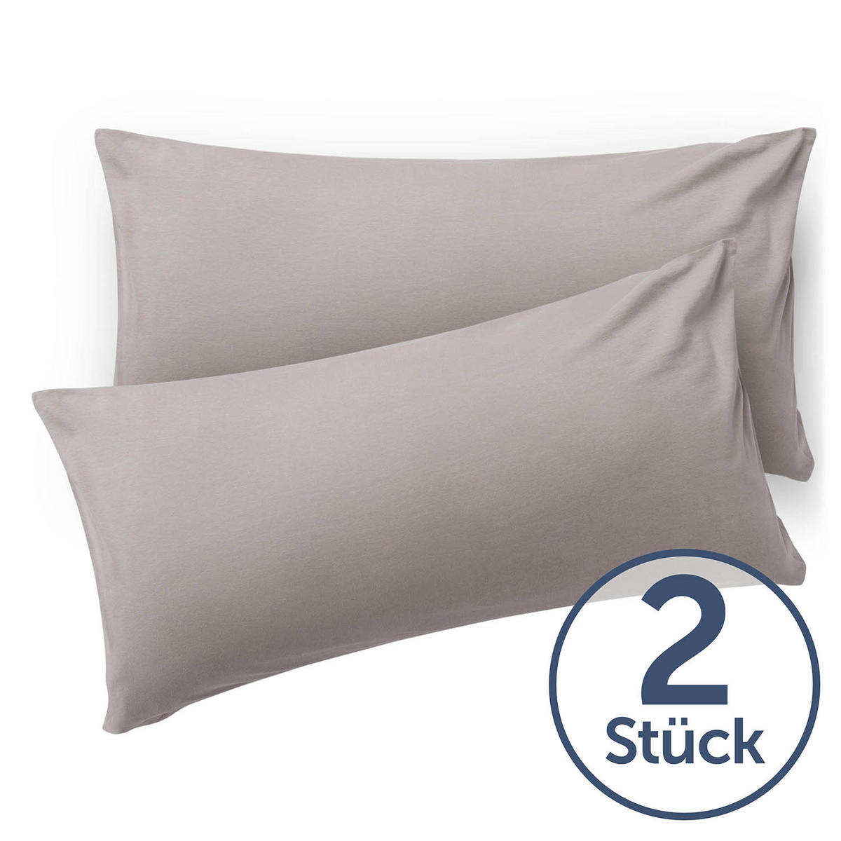 KISSENBEZUG Ellen 40/80 cm, 2er-Set, Hellgrau - Hellgrau, Textil (80/40cm) - Blumtal
