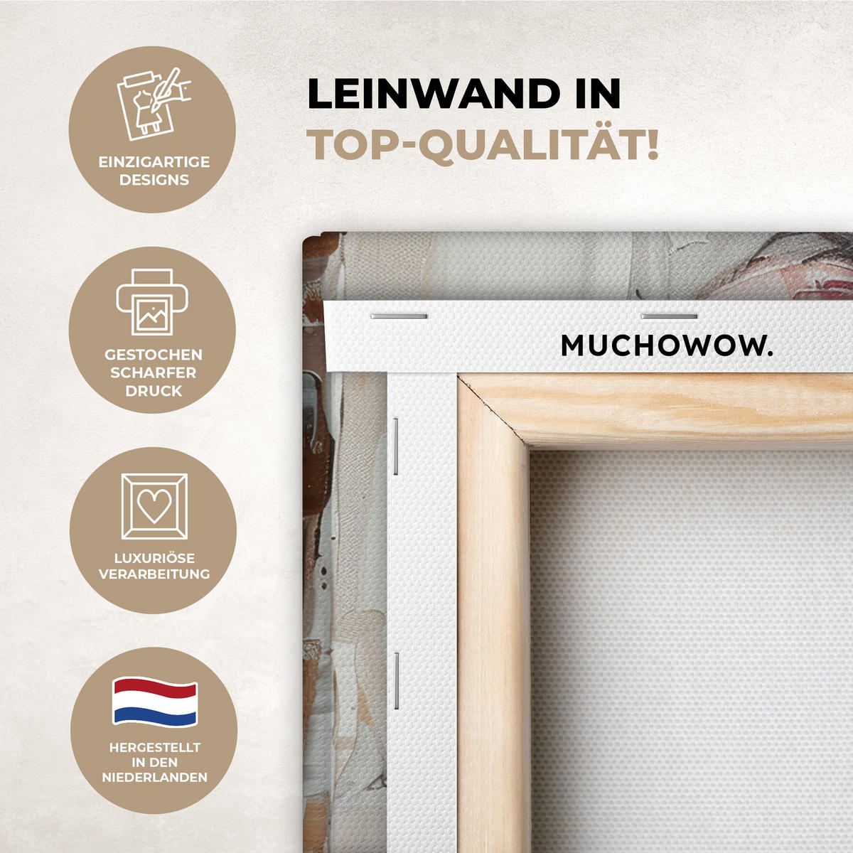 LEINWANDBILD Frau - Lackierung - Porträt - Modern Wandbild 40x30 cm - Altrosa, Textil (40/30cm) - MuchoWow