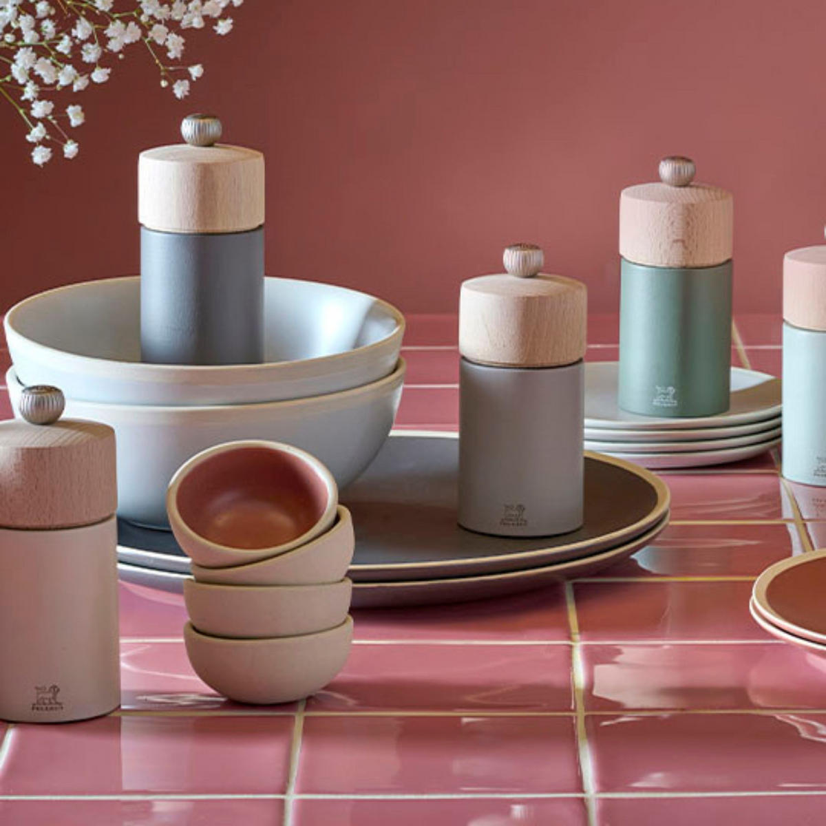 PFEFFERMÜHLE Boreal 12cm Buchenholz Olivgrün Stahlmahlwerk - Grün, Holz (52/12/52cm) - PEUGEOT