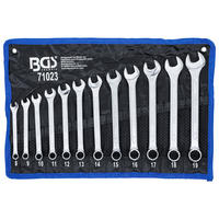 RINGMAULSCHLÜSSEL-SATZ, DIN 3113-A, 12-teilig, 8-19 mm - Multicolor, Kunststoff (255/60/100cm) - BGS technic