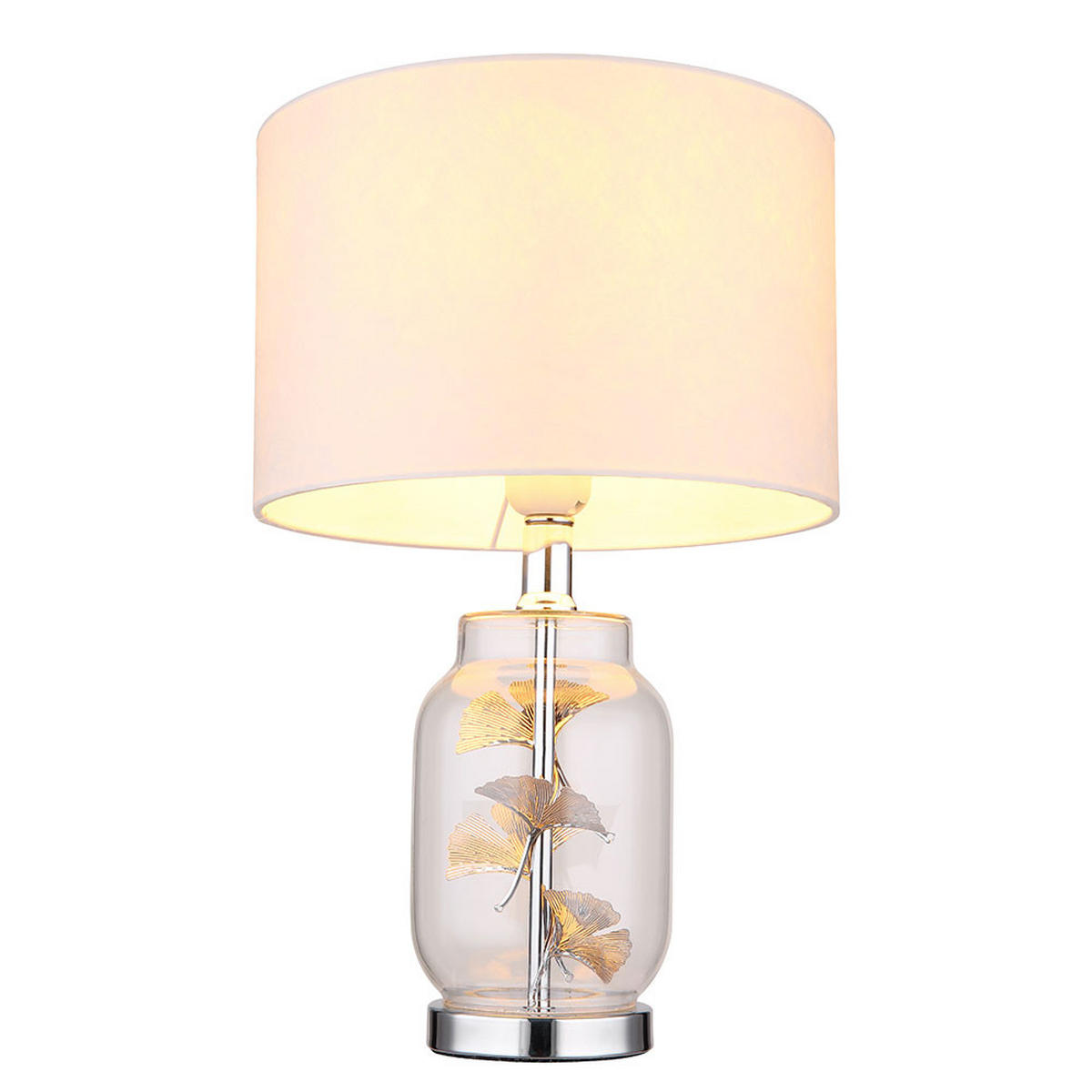 LED TISCHLEUCHTE Metall Weiß - Weiß, Glas (25/25/38cm) - Globo Lighting