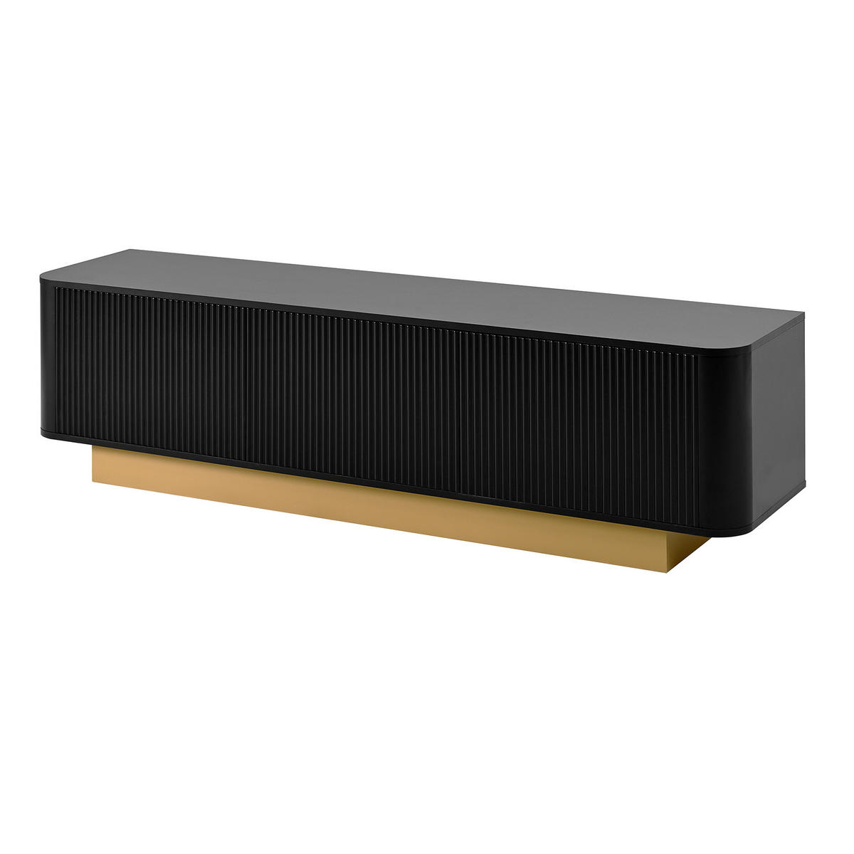 TV-ELEMENT 170/40.5/47 cm Schwarz mit Stauraum - Schwarz, Holz (170/47/40.5cm) - Oxeza