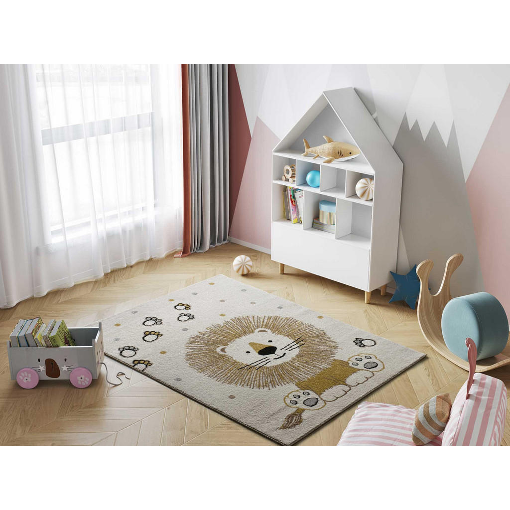 Thumbnail - Atticgo Kinderteppich, Weiß, Textil, Tiere, Rechteckig, 120x170 cm, Oeko-Tex® Standard 100, in verschiedenen Größen erhä...