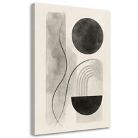 LEINWANDBILD Abstraktion 60x90cm - Grau, Textil (60/90cm) - Feeby