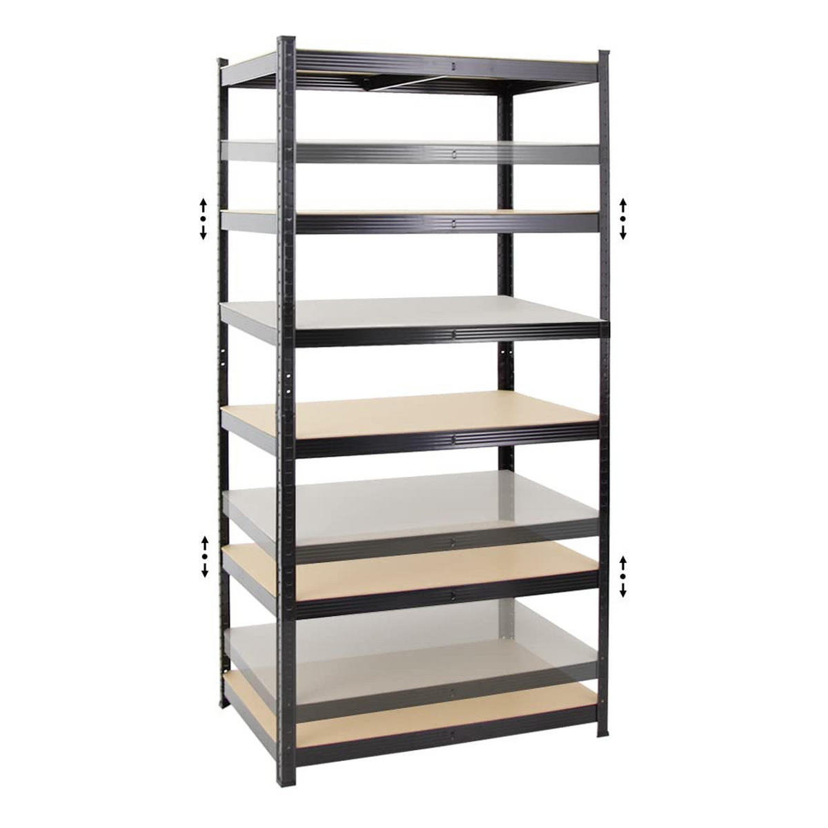 SCHWERLASTREGAL Taurus 2er-Set mit 2x 180x90x60 cm Fachlast 175 kg Schwarz - Schwarz, Metall (180/180/60cm) - PROREGAL