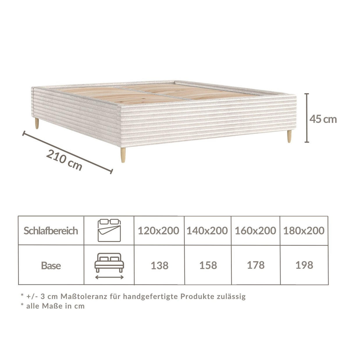 POLSTERBETT Larch Schwarz 120/200 cm im Samtstoff - Schwarz/Naturfarben, Holz/Holzwerkstoff (120/200cm) - Maison de Reve