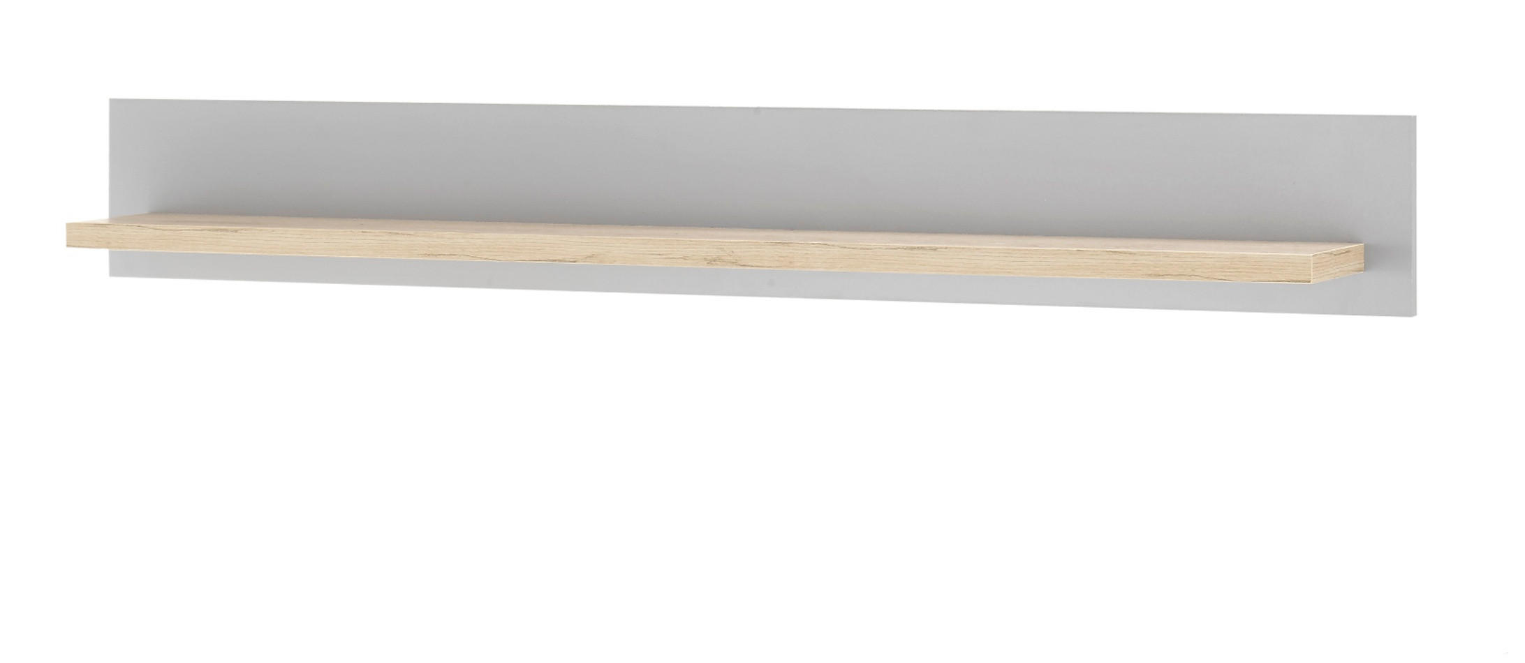 WANDBOARD grau, Artisan Eiche Landhaus, Wandregal 150 cm - Eiche Artisan/Grau, Holzwerkstoff (150/20/19cm) - Furn.Design