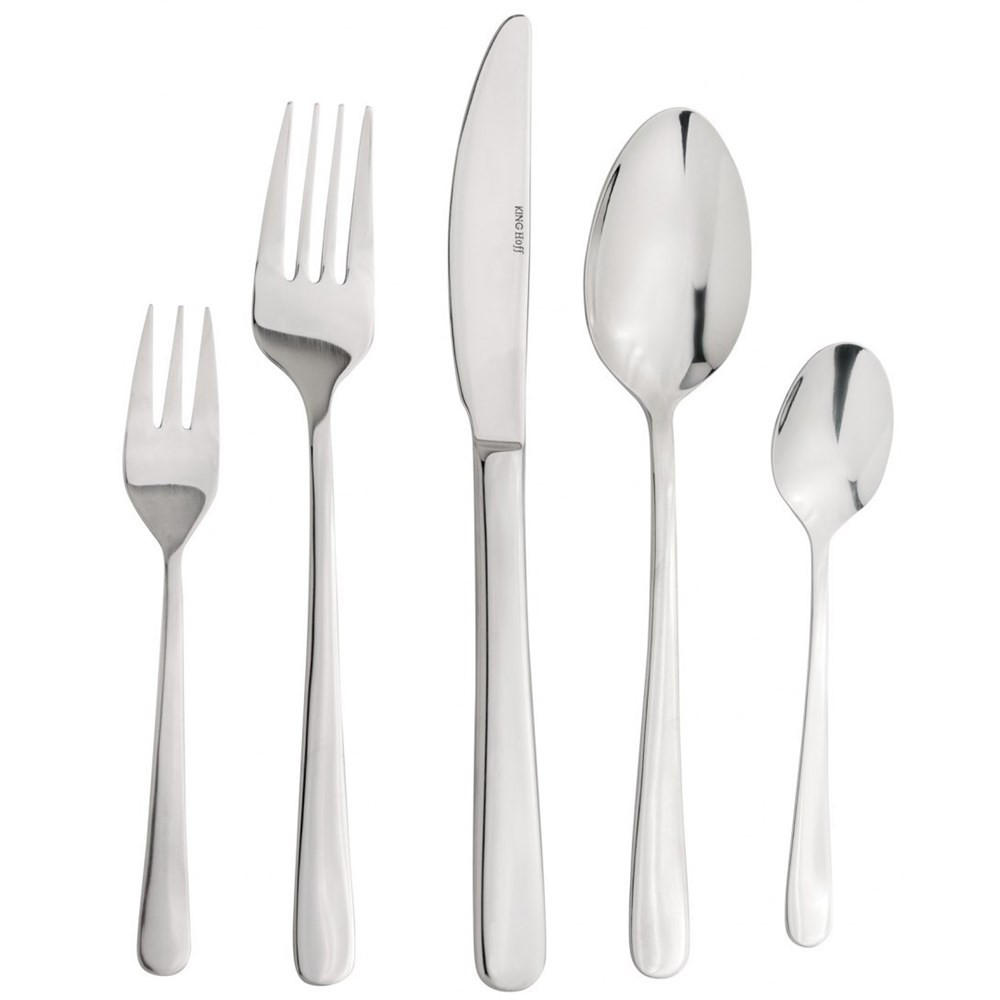 BESTECKSET Silber 60/40/15 cm KH3519 - Silberfarben, Metall - Kinghoff 