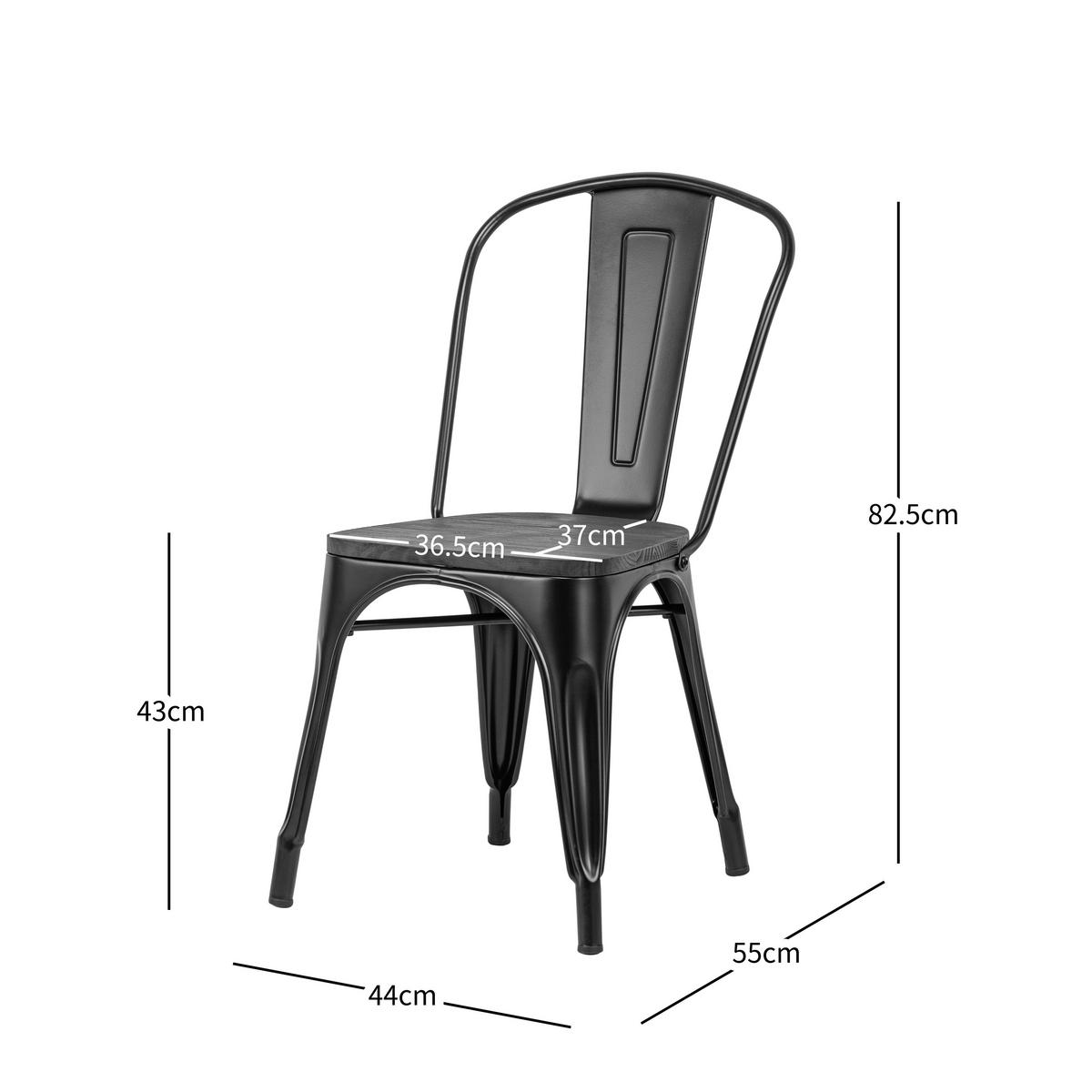 STUHL 4er-Set Holz Grau - Grau, Holz (44/82.5/55cm) - Nordlys