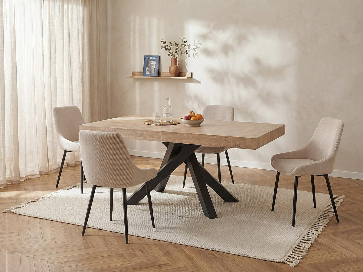 ESSGRUPPE - > 12 Personen - Holz, Platte - Naturfarben Hell CATONAV - Naturfarben, Holz (160/75/90cm) - Vente-Unique