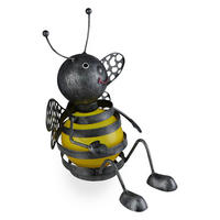 LED AUSSENLEUCHTE Solar Schwarz Gelb - Schwarz, Metall (21.5/14.5/25cm) - Globo Lighting