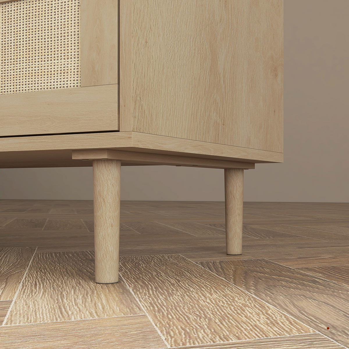 KOMMODE Hellbraun 110/40/75 cm - Naturfarben, Holzwerkstoff (110/75/40cm) - PANGIVO