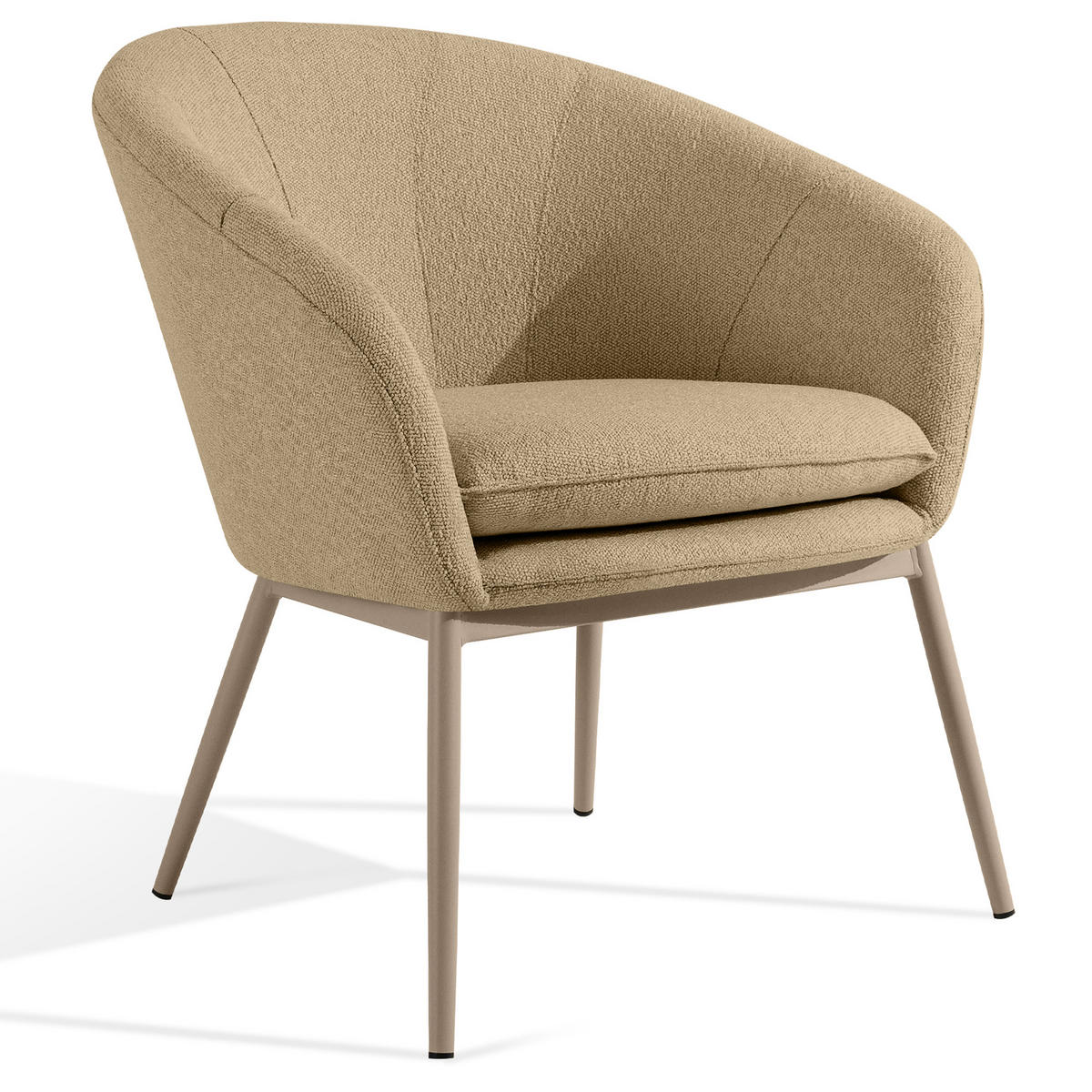 GARTENMÖBELSET SOLIS Gartenlounge-Set, - Beige, Textil/Metall - KONSIMO®