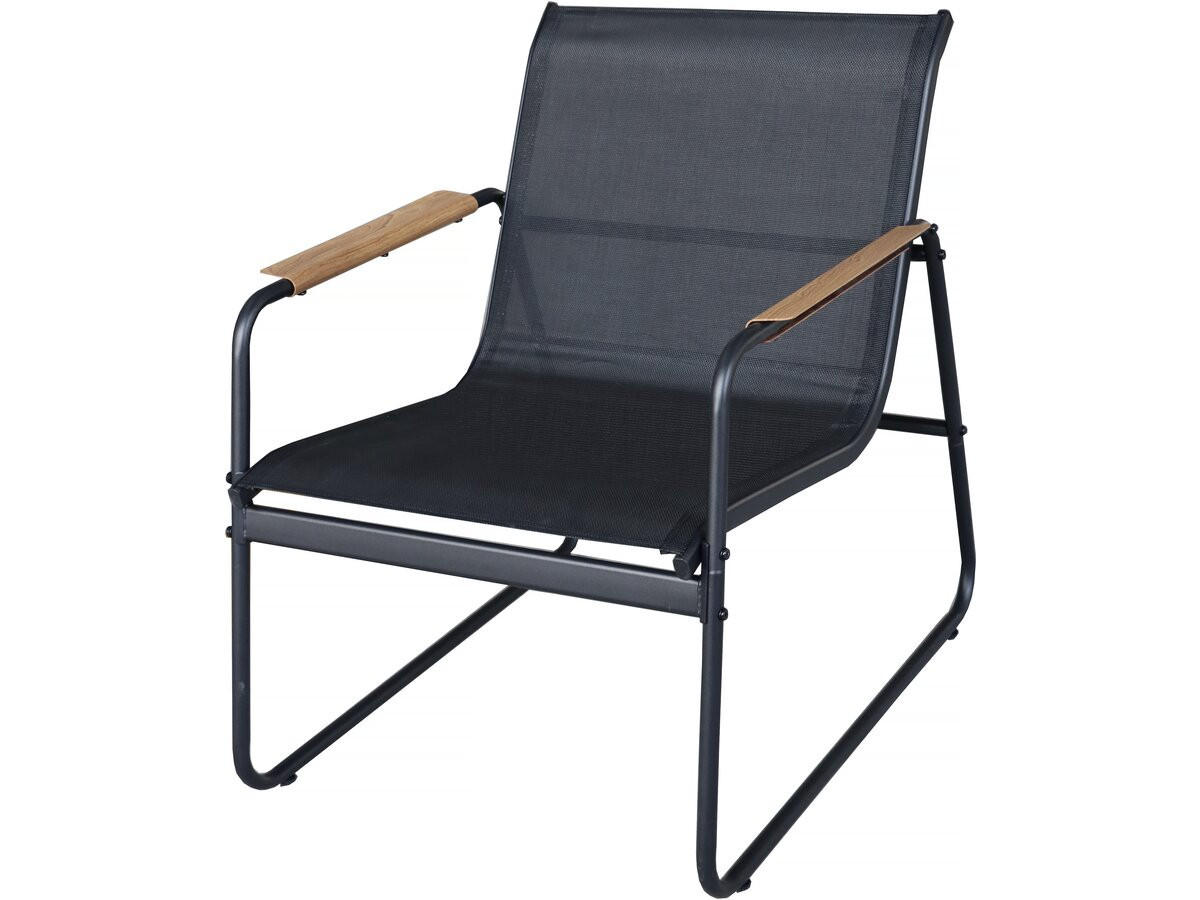 LOUNGEGARNITUR Sparta 4-Sitzer Schwarz - Schwarz, Metall - Habitat Garten