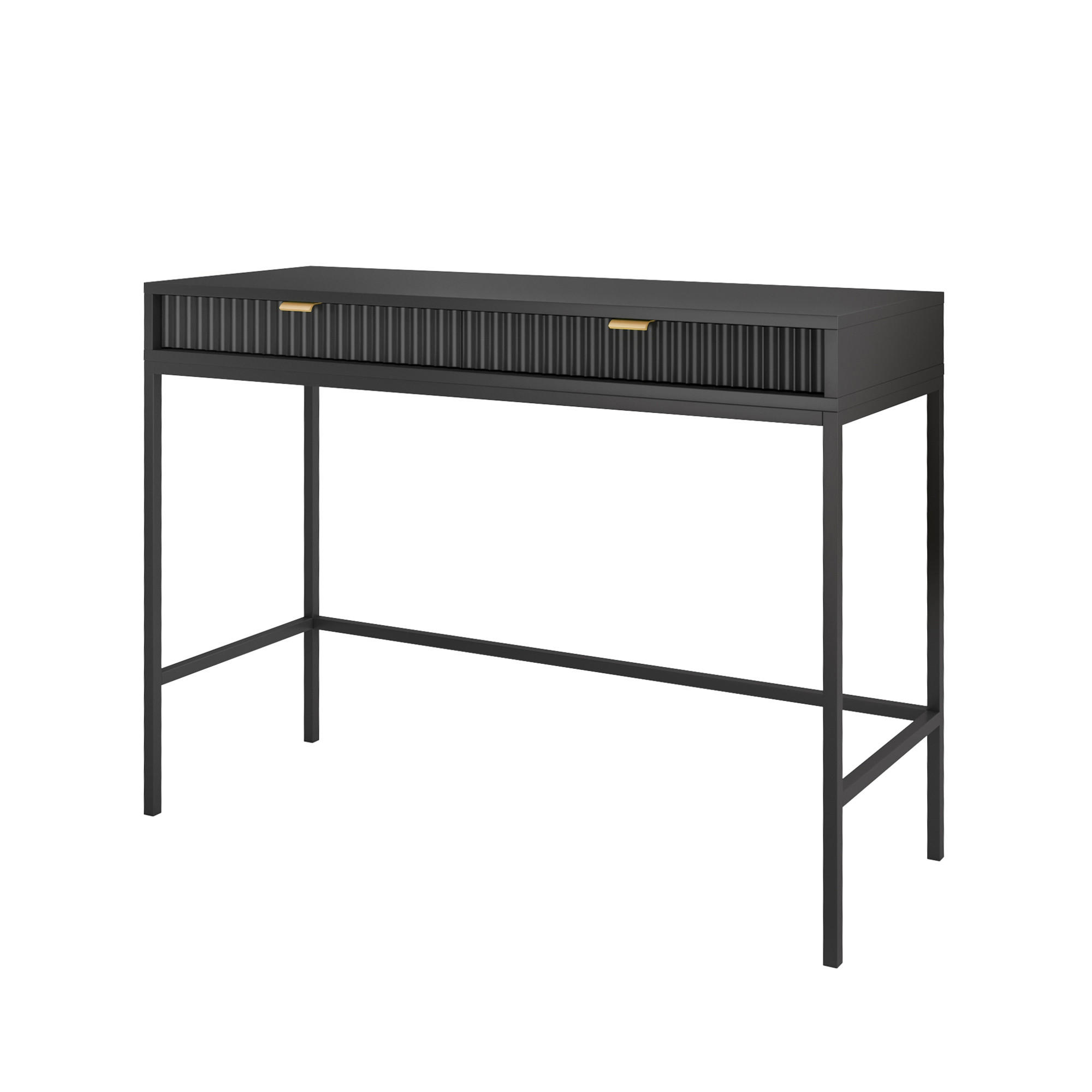 KONSOLENTISCH Vellore Schwarz 104 cm - Goldfarben/Schwarz, Holzwerkstoff/Metall (50/104/77cm) - Selsey