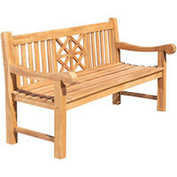 GARTENBANK Teakbank Vuzar Holz Teak Holzbank 180cm - Teakfarben, Holz (180/92/72cm) - DELUKE