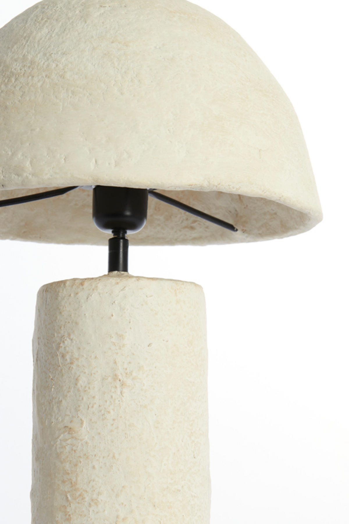 TISCHLAMPE Qazu Braun Ø30/48 cm - Creme, Papier (30/30/48cm) - Light & Living