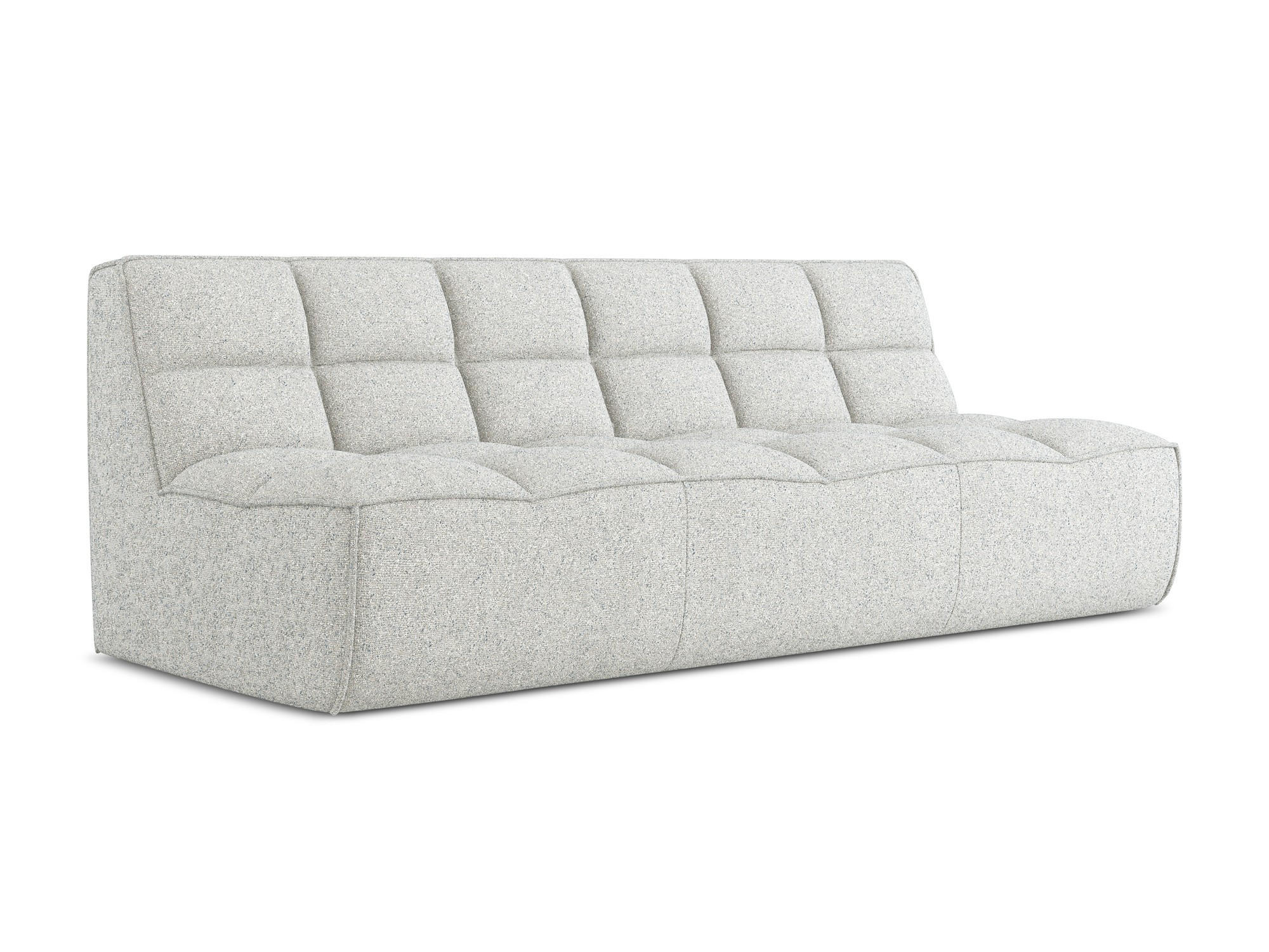 3-SITZER SOFA Strukturstoff Stoff Beige - Beige/Schwarz, Kunststoff/Textil (210/75/93cm) - Makamii
