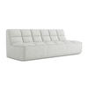 3-SITZER SOFA Strukturstoff Stoff Beige - Beige/Schwarz, Kunststoff/Textil (210/75/93cm) - Makamii