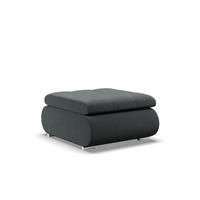 SITZPOUF FÜR DAS WOHNZIMMER FORESTA, Dunkelgrau - Dunkelgrau, Textil (88/42/70cm)