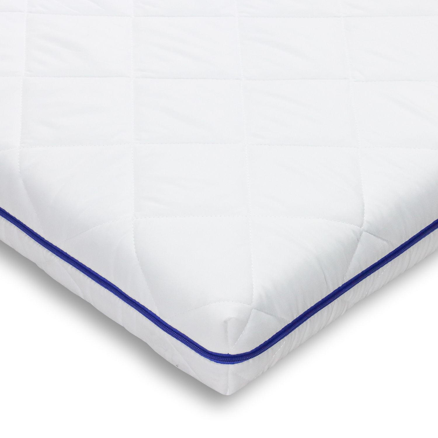 GEL-MATRATZENTOPPER 90x200 für bequemes Liegen auf harten Matratzen, Topper 90x200 - Gelschaum Matratzenauflage - Weiß, Textil (90/200cm) - Sleepneo