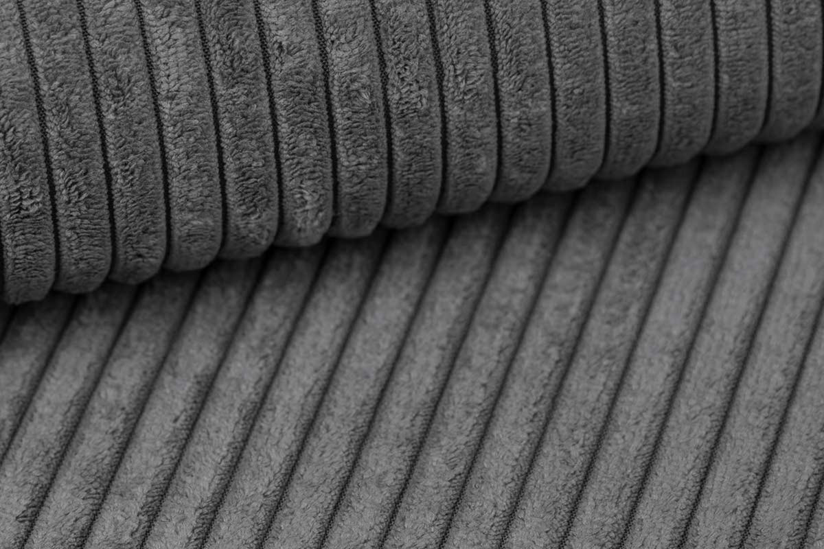 BOXBETT MIDI 120/200 in Cord Dunkelgrau H4 - Dunkelgrau, Holz/Holzwerkstoff (120/200cm) - Deine Möbel 24