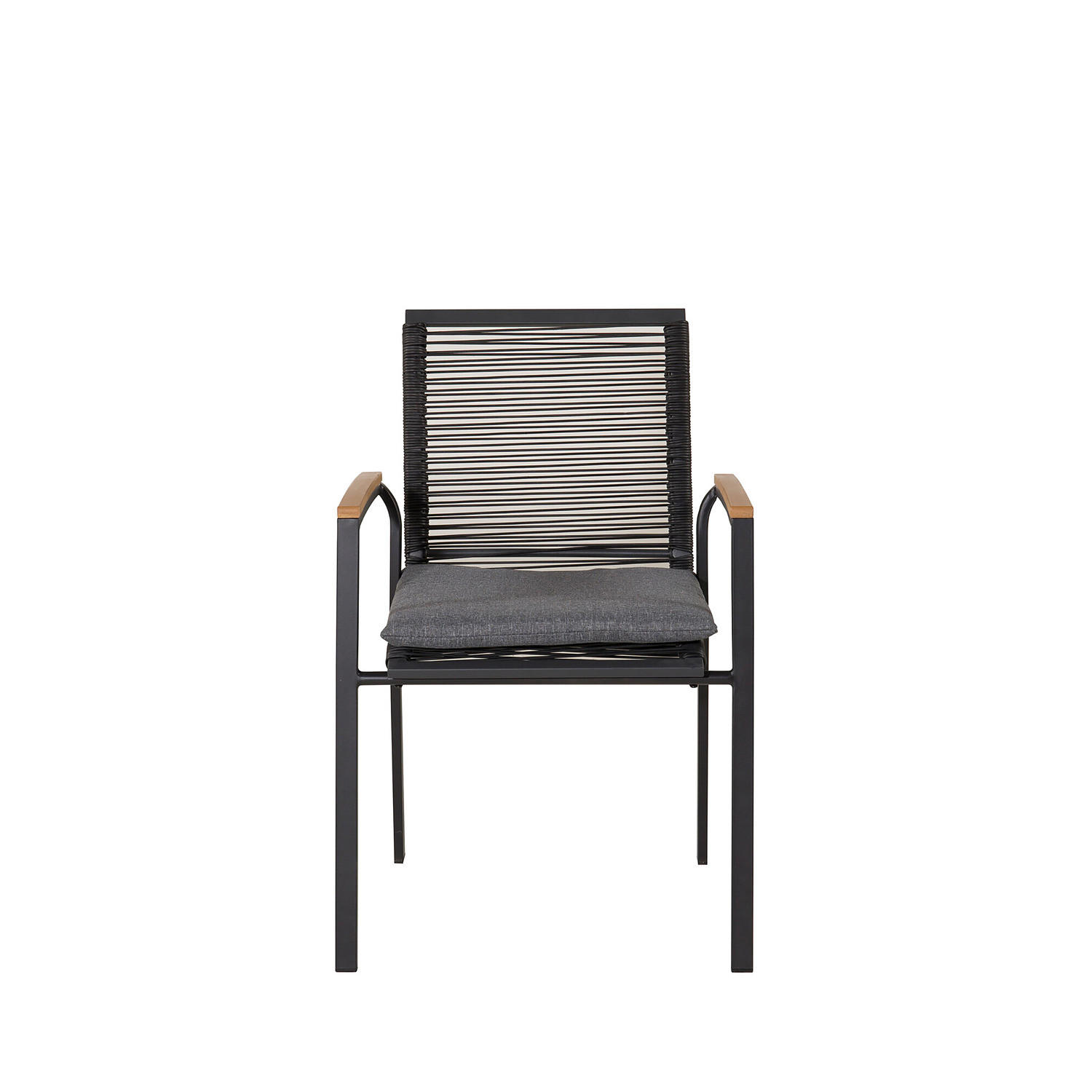 GARTENSTUHL - Schwarz - Stahl - 57 x 84 x 64 cm - Schwarz, Metall (57/84/64cm) - home24