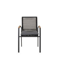 GARTENSTUHL - Schwarz - Stahl - 57 x 84 x 64 cm - Schwarz, Metall (57/84/64cm) - home24