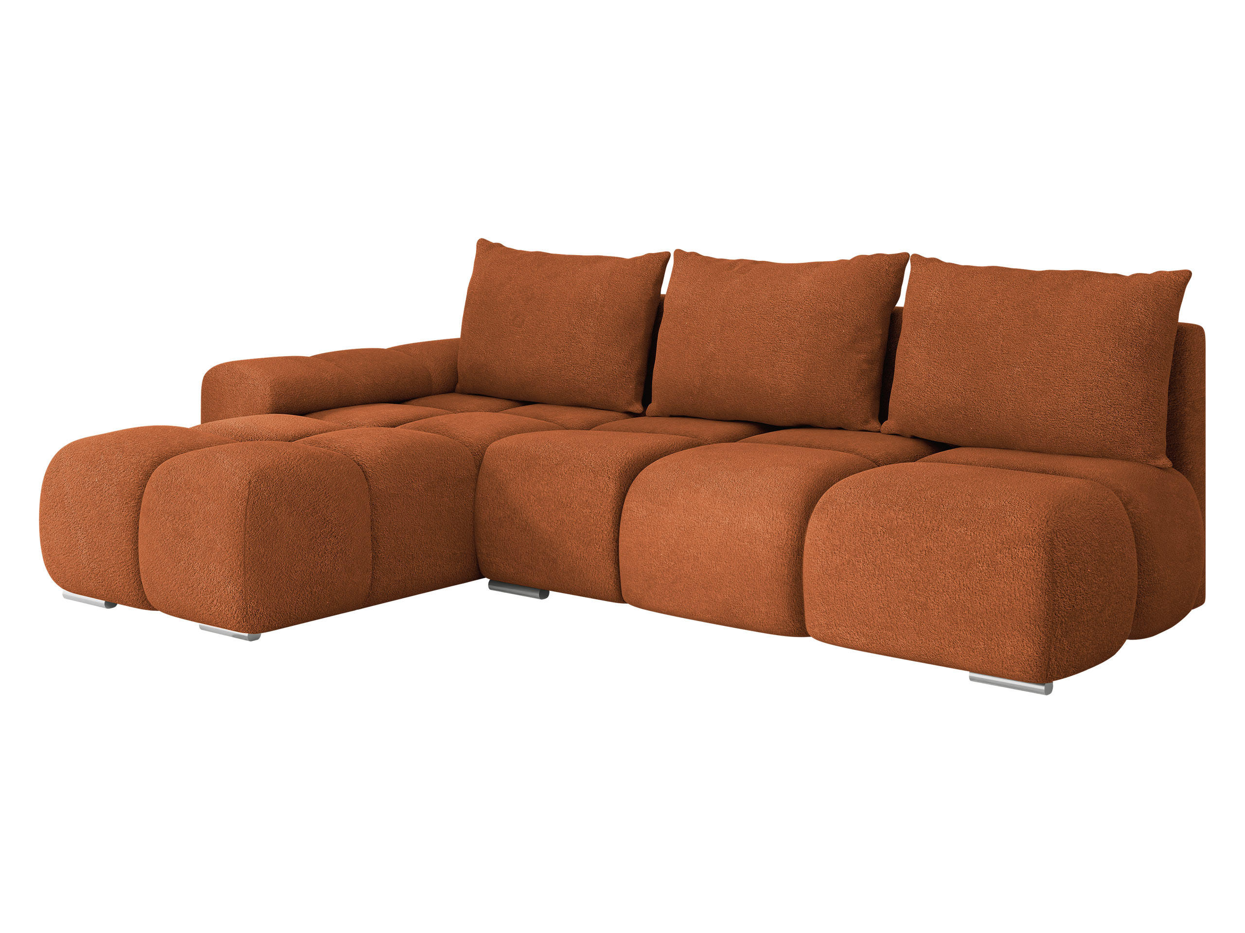ECKSOFA Bestii, Seite: Links - Schwarz/Bronzefarben, Holz/Kunststoff (270/183cm) - MIRJAN24