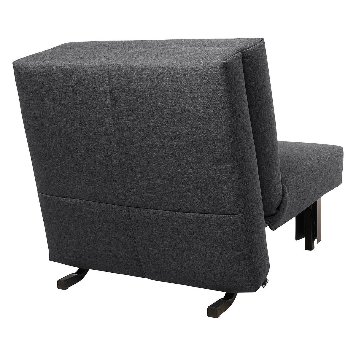 FALTSESSEL Kalomira Bezug Flachgewebe Metall schwarz / graphit - Grau, Kunststoff (100/85/85cm) - 58aufmkessel