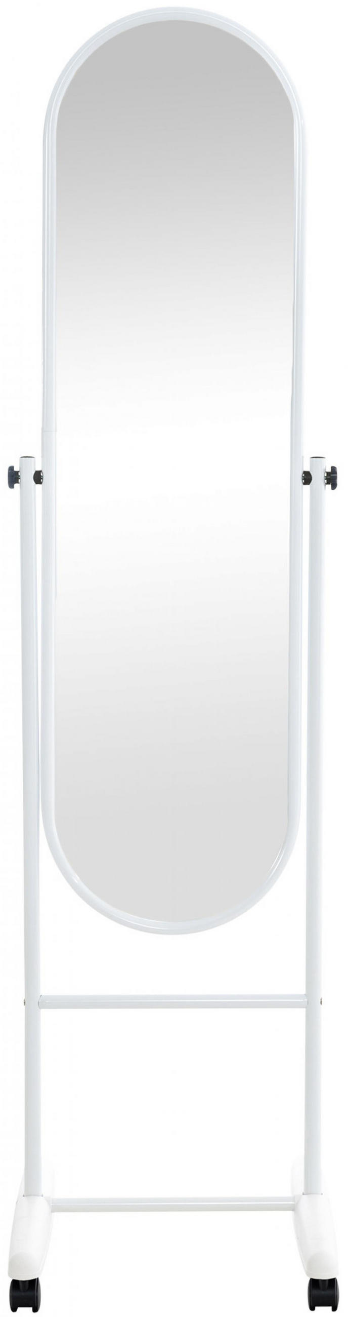 STANDSPIEGEL oval 40/42/155 cm Metall weiß - Weiß, Metall (40/155/42cm) - CLP