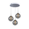HÄNGELEUCHTE Energie 3-flammig 30/30/150 cm - Grau, Glas (30/30/150cm) - Nettlife