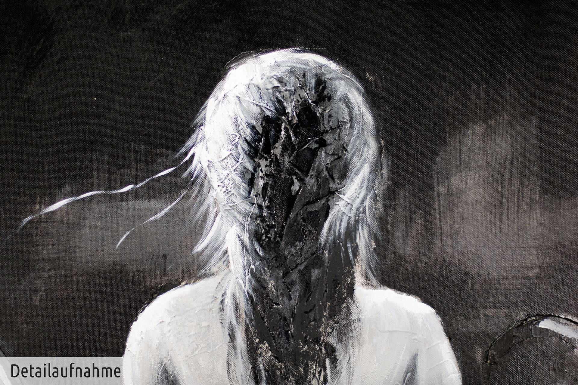 Thumbnail - Kunstloft Acrylbild, Schwarz, Textil, Holz, 60x120 cm, Bilder und Zubehör, Wandbilder, Leinwandbilder