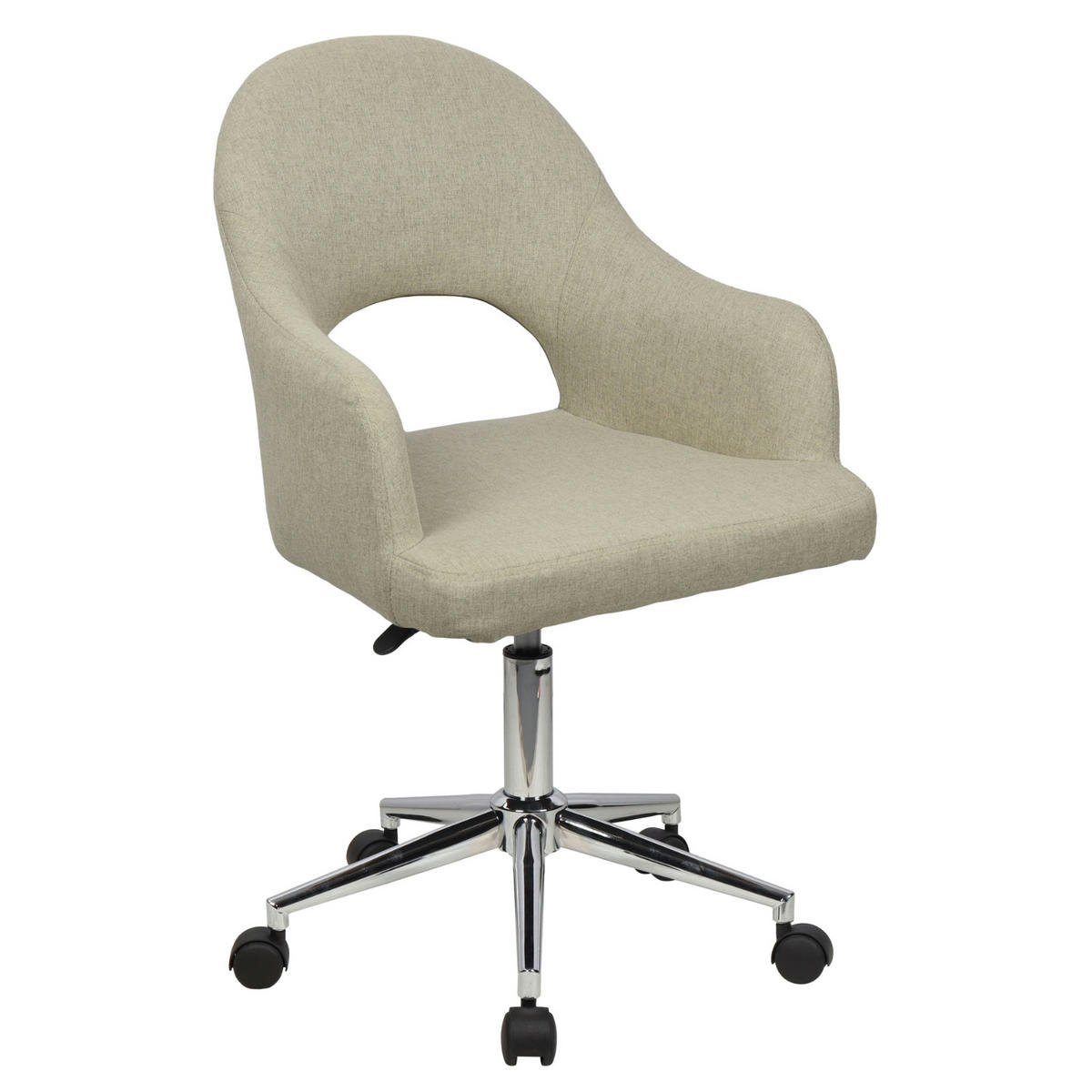 SCHREIBTISCHSTUHL Klara - Beige/Schwarz, Kunststoff (53/84/56cm) - SVITA
