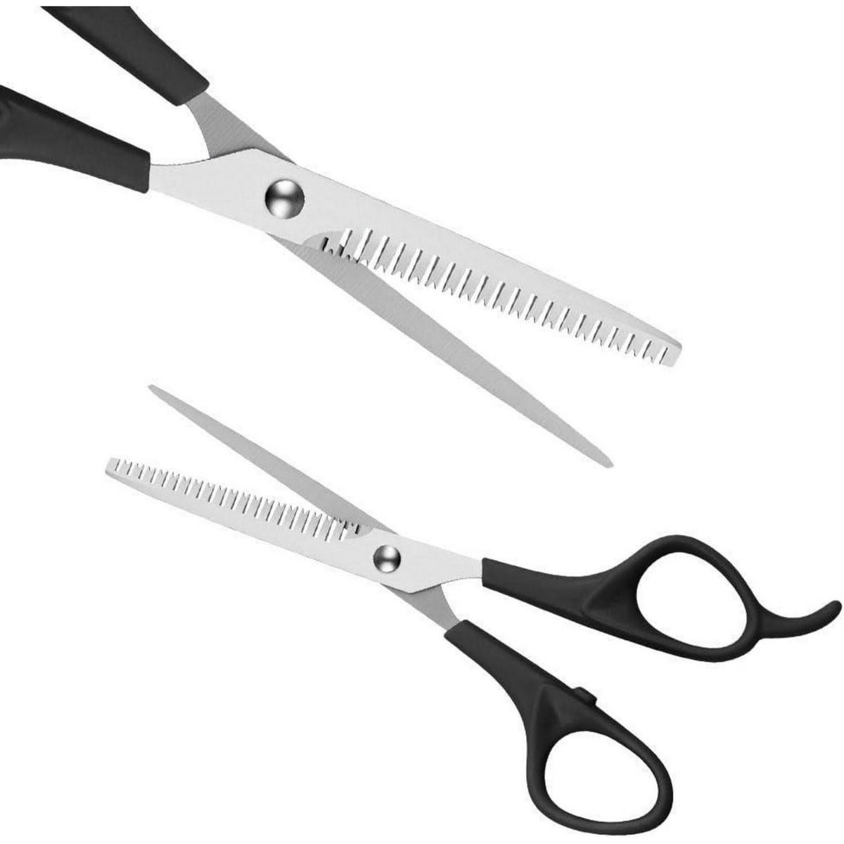 HAARSCHERE Set 1 Stück Schwarz - Schwarz, Metall (6/1/16.5cm)