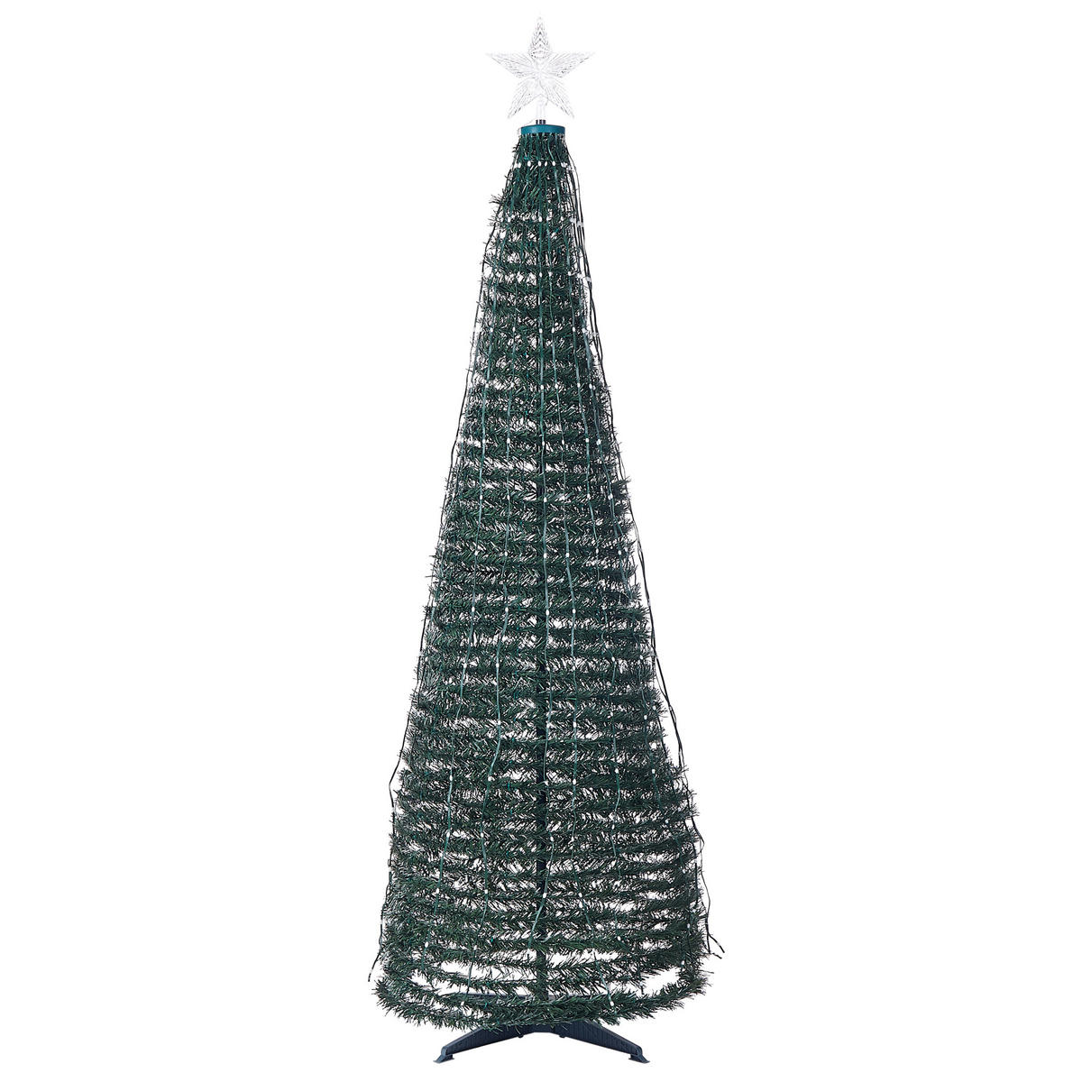 WEIHNACHTSBAUM 188 cm Grün Saarloq - Grün, Kunststoff (188cm) - Beliani